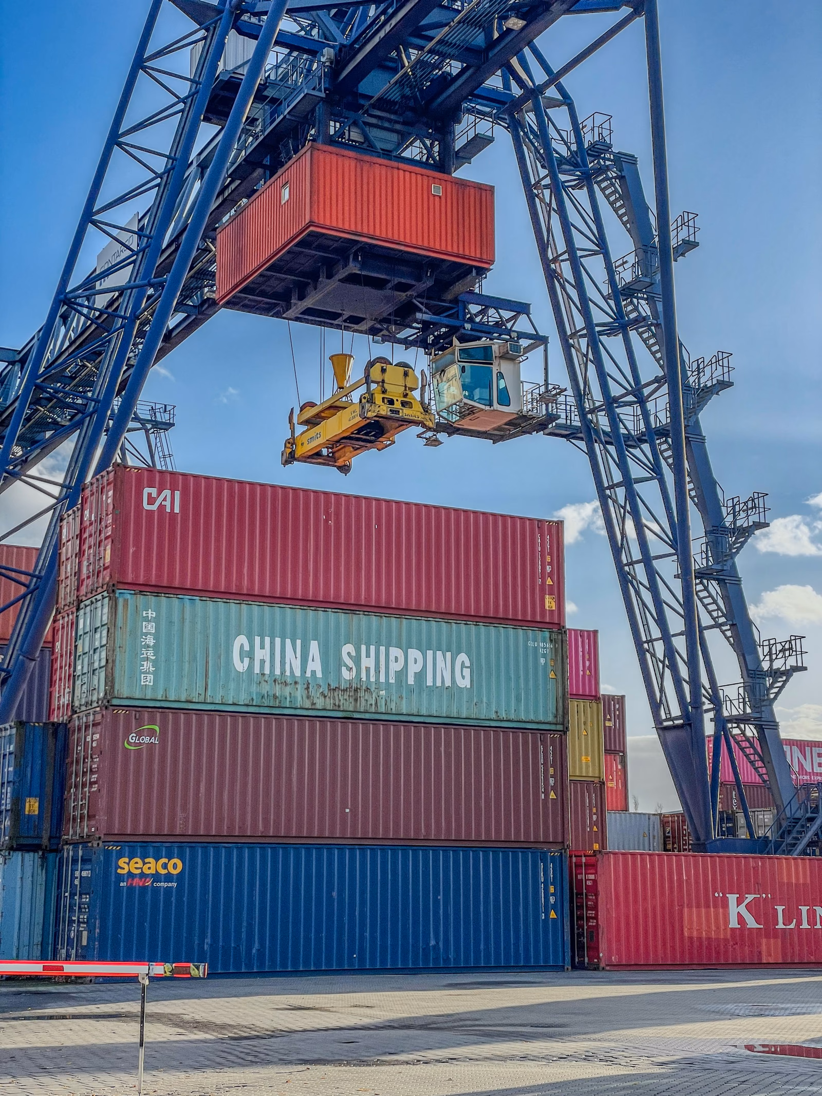 Container vessel at quay berth